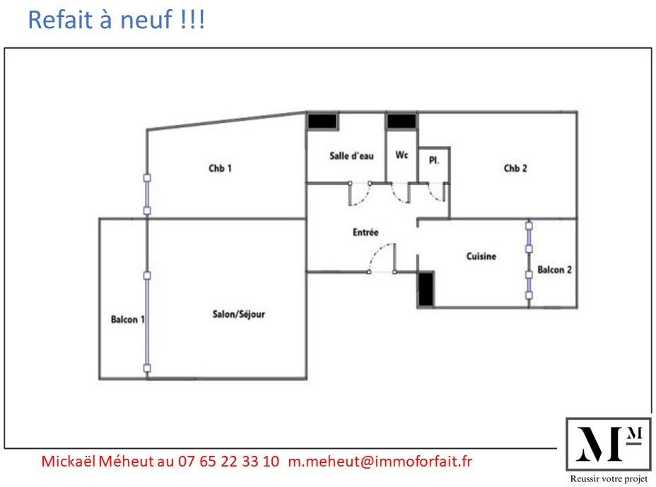 Appartement 4 pièces 68 m² Saint-Brieuc