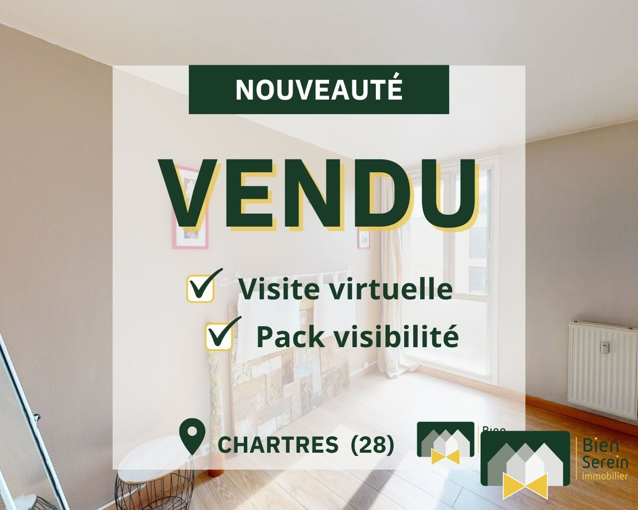 Appartement 2 pièces 41 m² Chartres