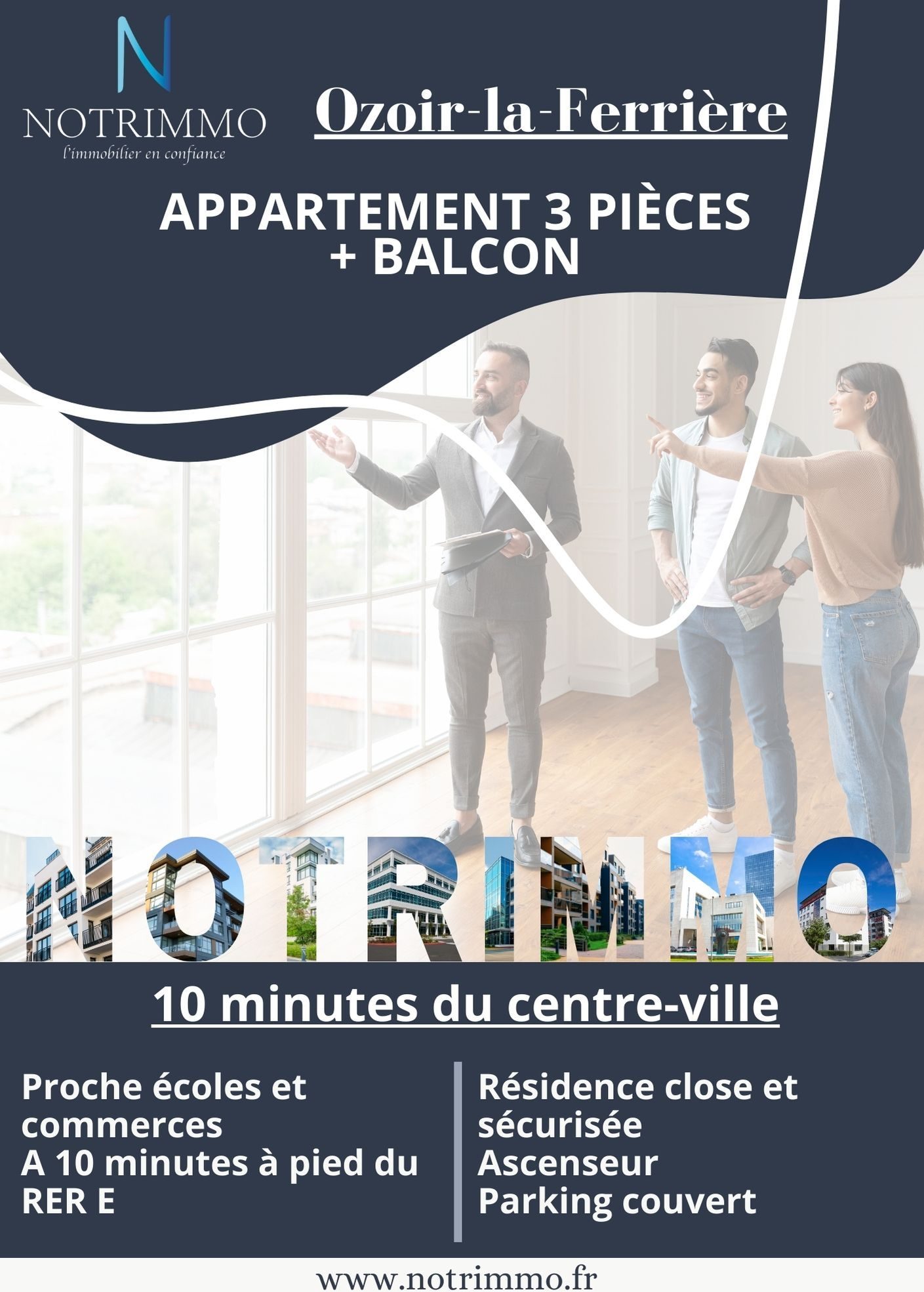 Appartement 3 pièces 61 m² Ozoir-la-Ferrière