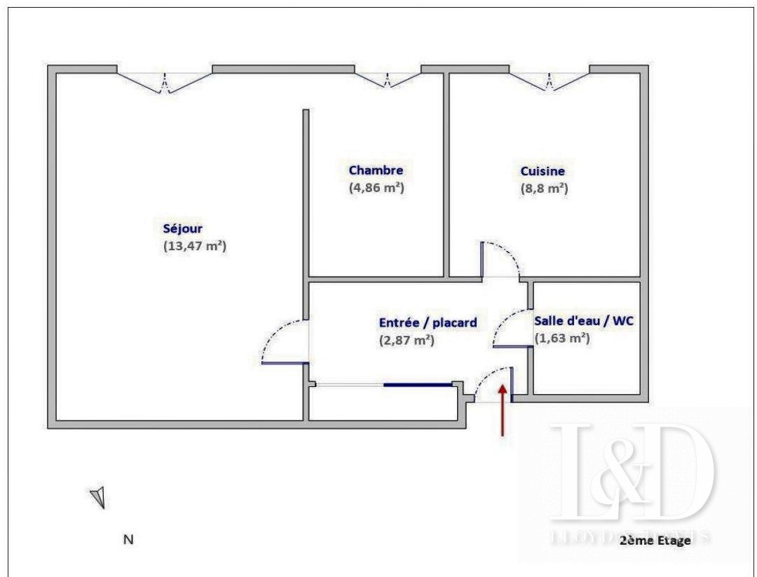 Appartement a louer paris-17e-arrondissement - 2 pièce(s) - 31 m2 - Surfyn