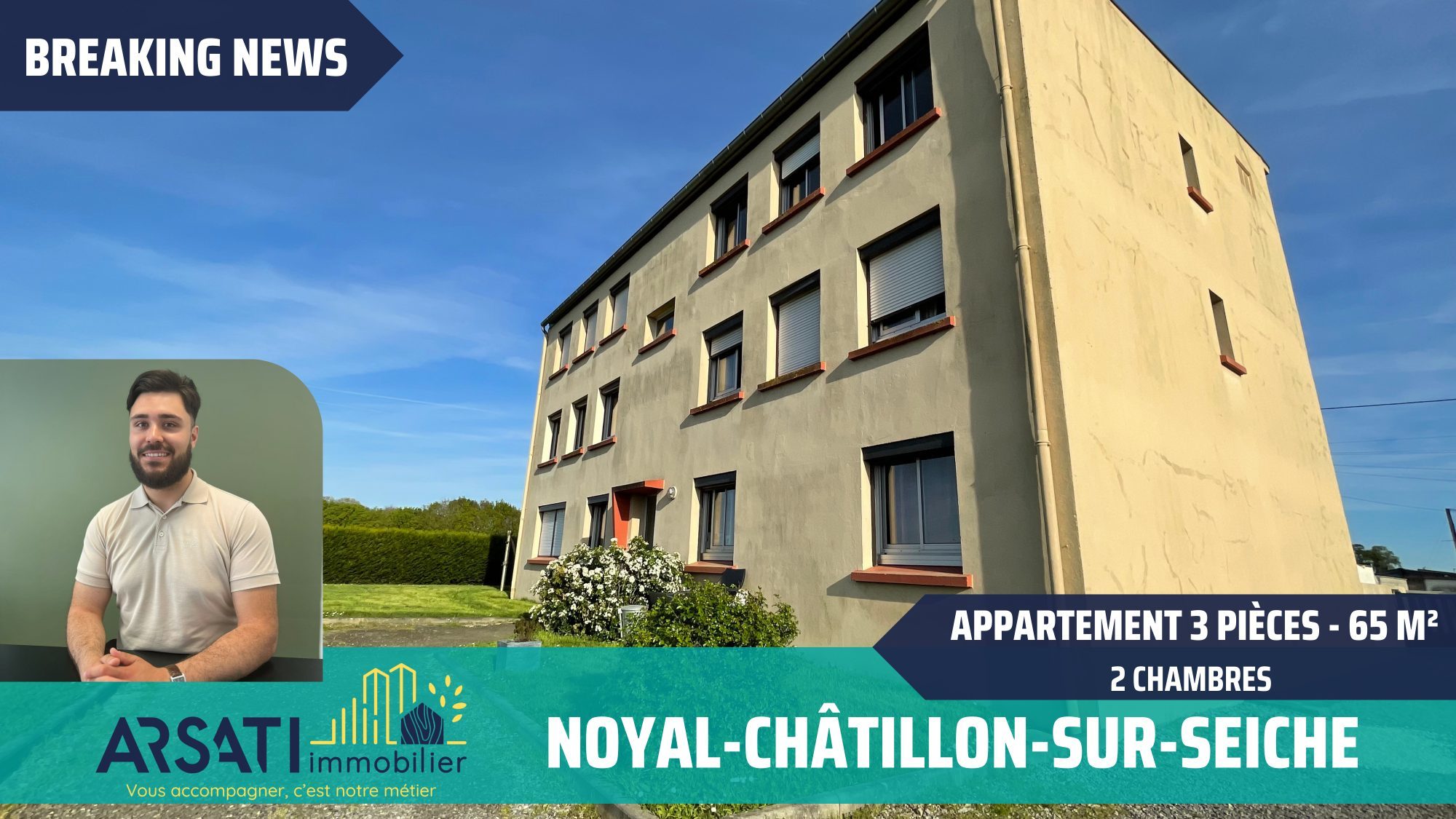 Appartement 3 pièces 65 m² Noyal-Châtillon-sur-Seiche