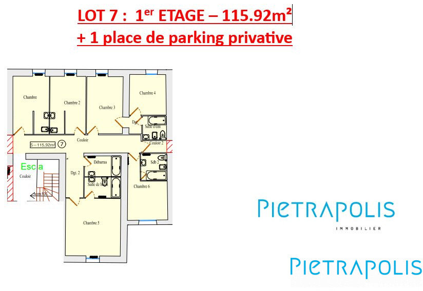 Appartement 6 pièces 116 m² Mézériat