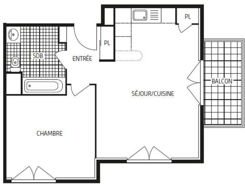 Appartement 2 pièces 43 m² Montbazon