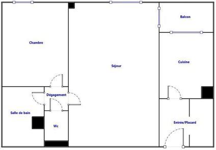 Appartement a louer franconville - 2 pièce(s) - 47.53 m2 - Surfyn