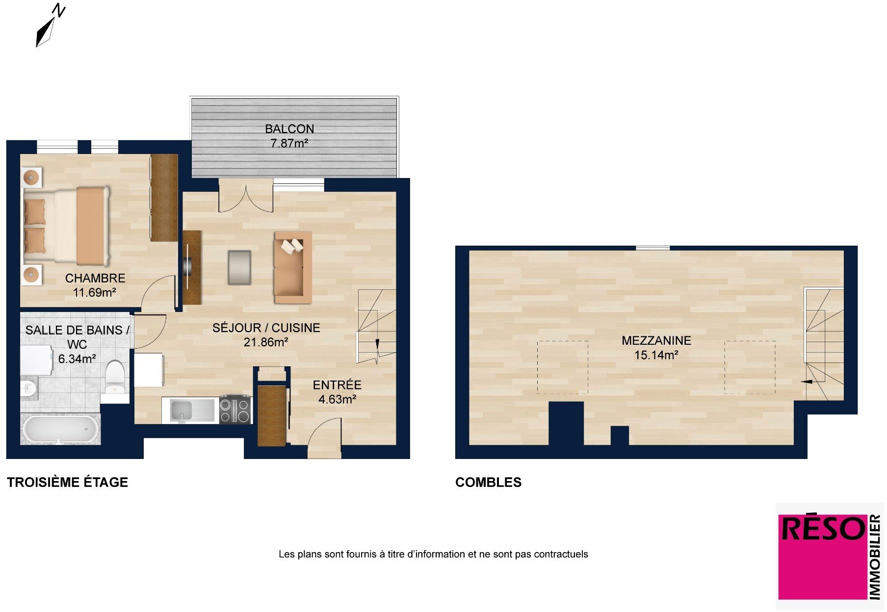 Appartement 3 pièces 59 m² Saint-Pierre-en-Faucigny