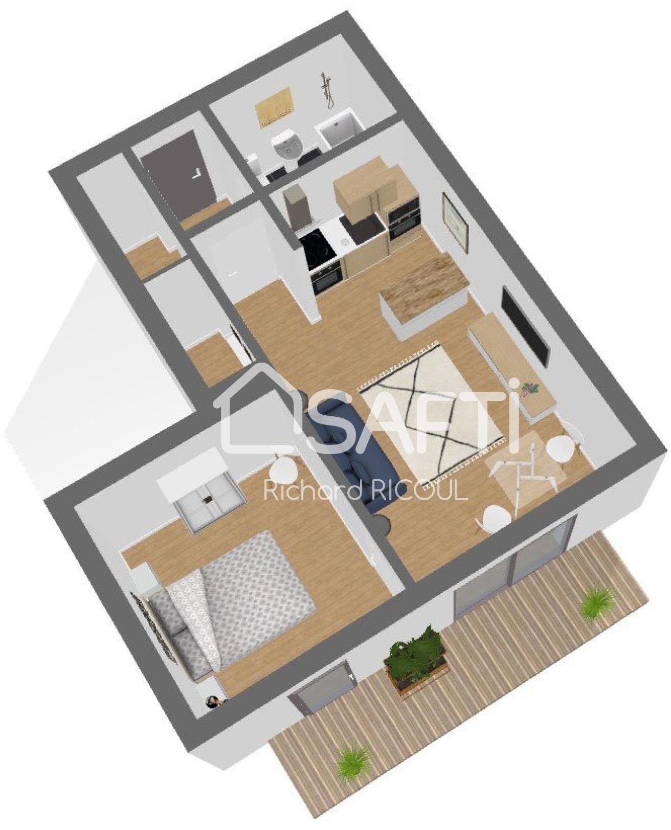 Appartement 2 pièces 38 m² Houlgate
