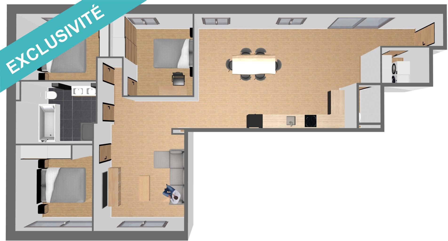 Appartement 4 pièces 105 m² Charmes