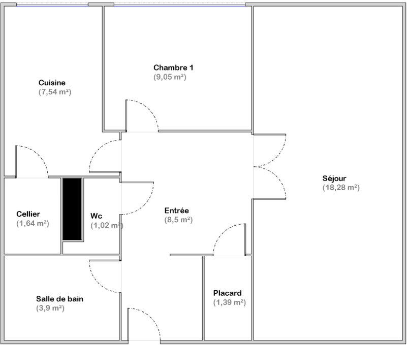 Appartement a louer louvres - 2 pièce(s) - 50 m2 - Surfyn