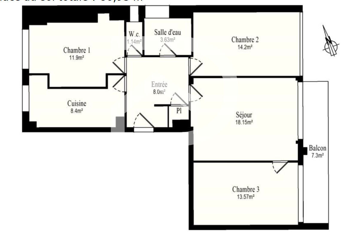 Appartement a louer suresnes - 4 pièce(s) - 80 m2 - Surfyn