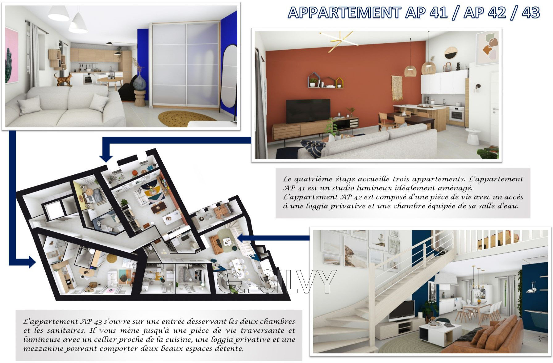 Appartement 2 pièces 59 m² Orange