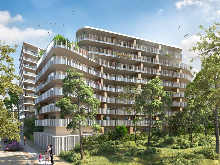 Nouvelle résidence neuve de standing à Montpellier - Port Marianne (2 pièces, 44 m²) Lattes