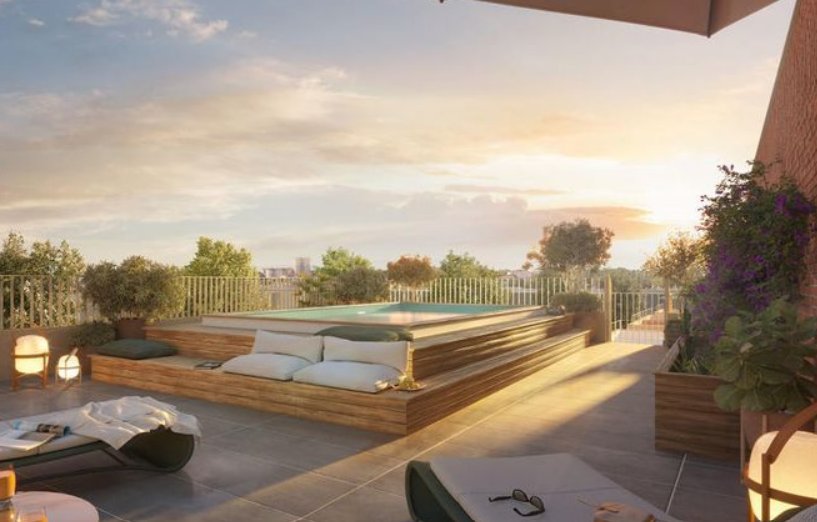 A vendre T5 exceptionnel 128,9 m2 rooftop et vastes terrasses - Dernier étage (5 pièces, 129 m²) Toulouse